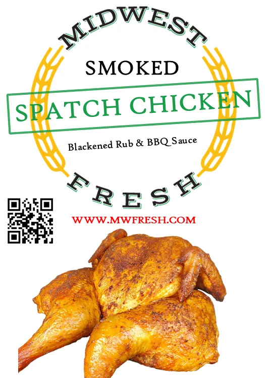 spatch chicken recipe card front